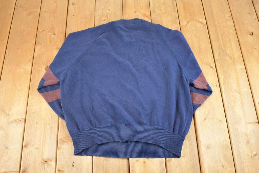 Vintage 1990s Blue Marlin Knit Crewneck Sweater Men's M /
