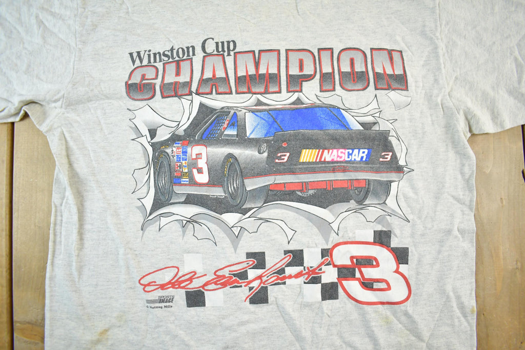 Vintage 1990s NASCAR Dale Earnhardt Intimidator Racing T-Shirt Men's XL / Single Stitch / Racing Tee / 90s Streetwear / Made in USA