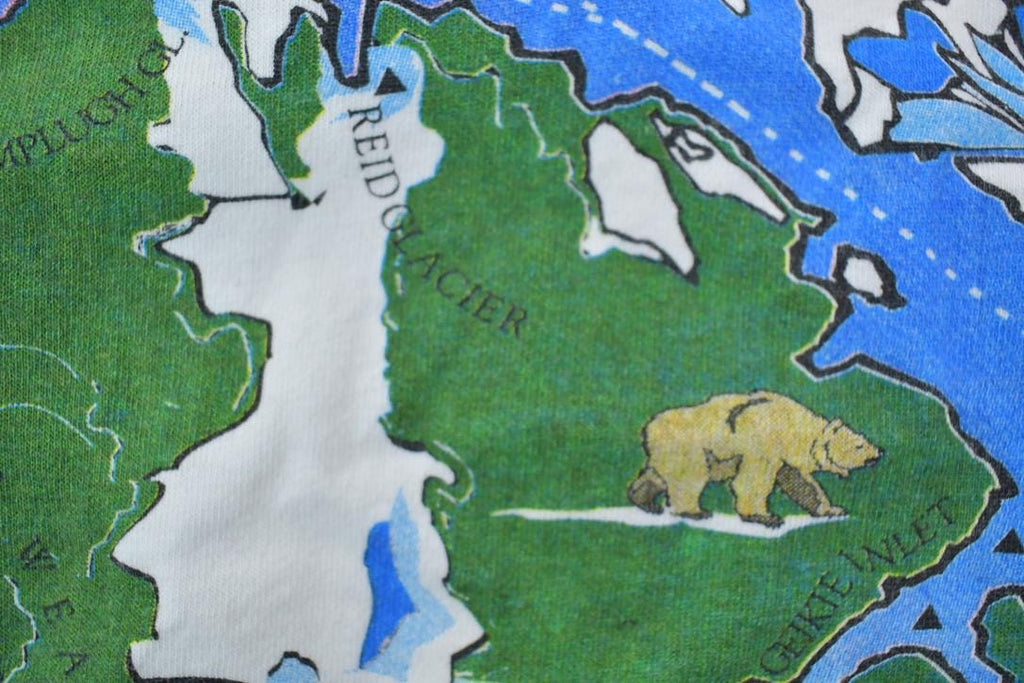 Vintage 1995 Glacier Bay Voyage Of The Glaciers Souvenir T-Shirt