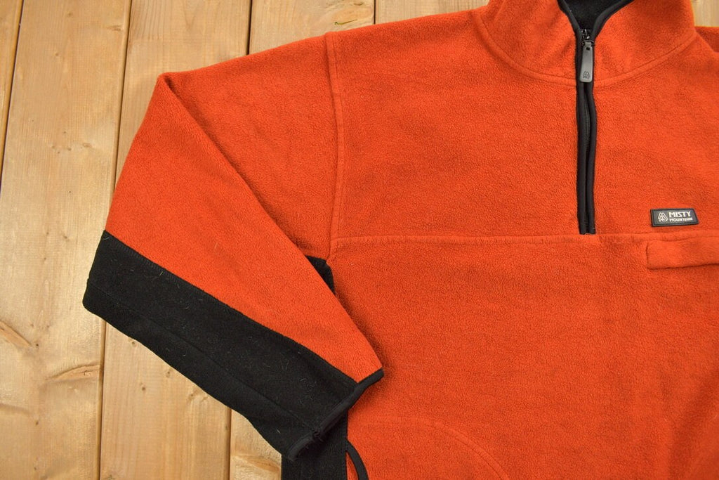 Vintage 1990s Misty Mountain Quarter Zip Fleece Sweater / Sportswear / 90s Crewneck / Streetwear / Athleisure / Hiking