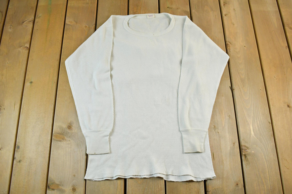 Vintage 1980s JE Morgan Waffle Thermal Thermal Long Sleeve Undershirt Men's Tall Large