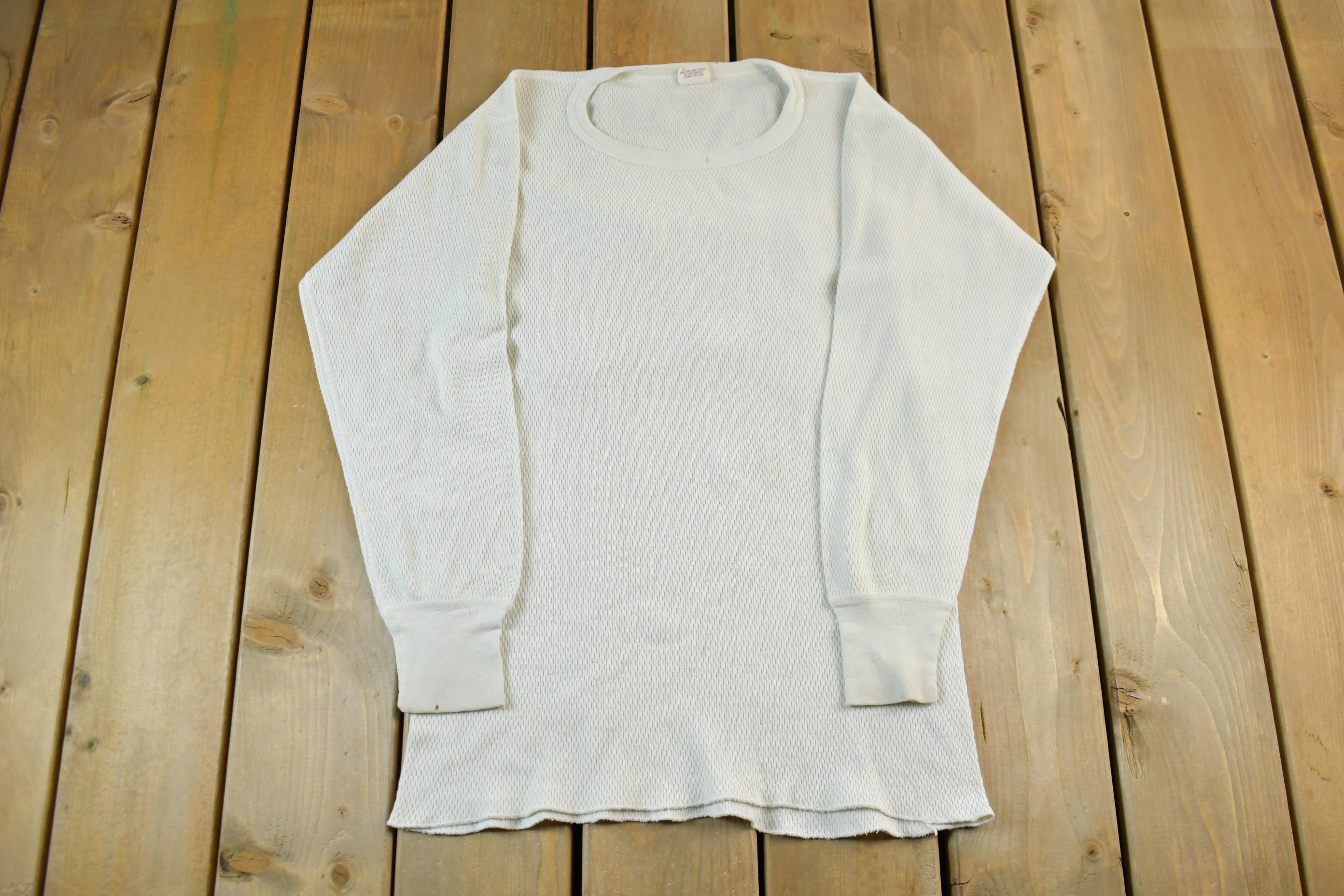 Vintage 1980s JE Morgan Waffle Thermal Thermal Long Sleeve Undershirt Men's Tall Large