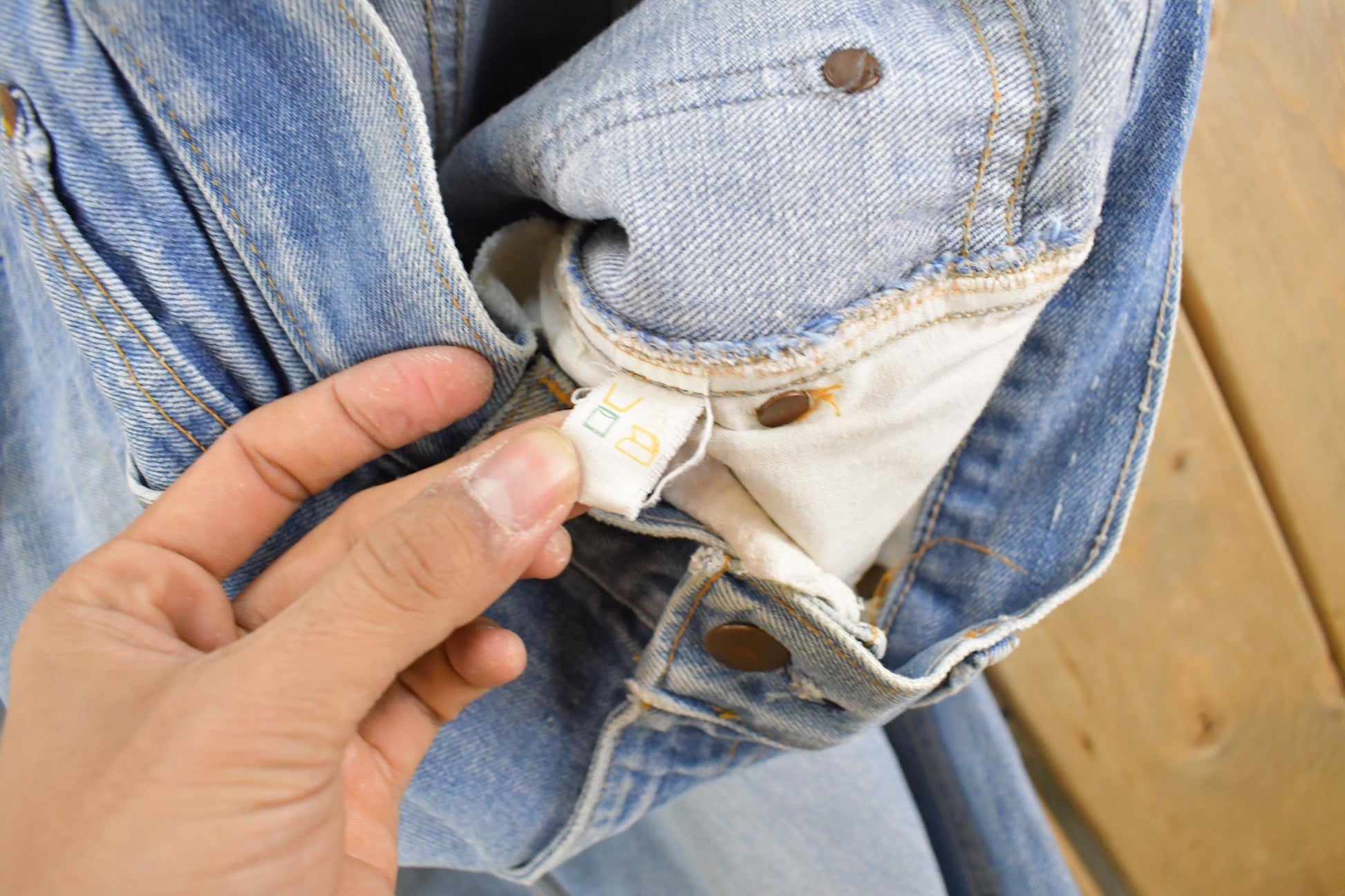 Vintage 1970s Flare Bell Bottoms Denim Jeans Youth 28 x 23