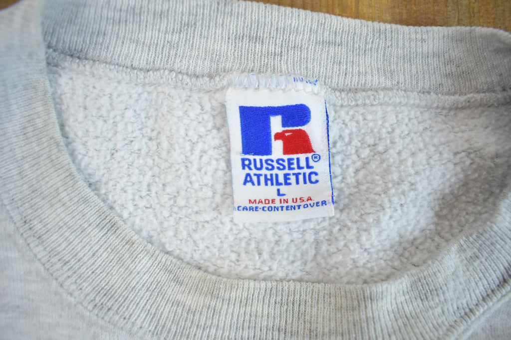 Vintage 1990s Collegiate Russel Crewneck Sweatshirt Made In USA