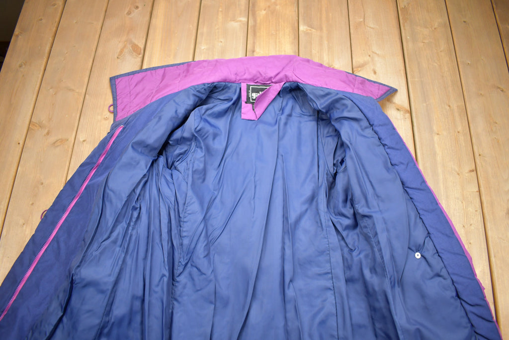Vintage 1990s Purple Full Length Down Fill Puffer Jacket