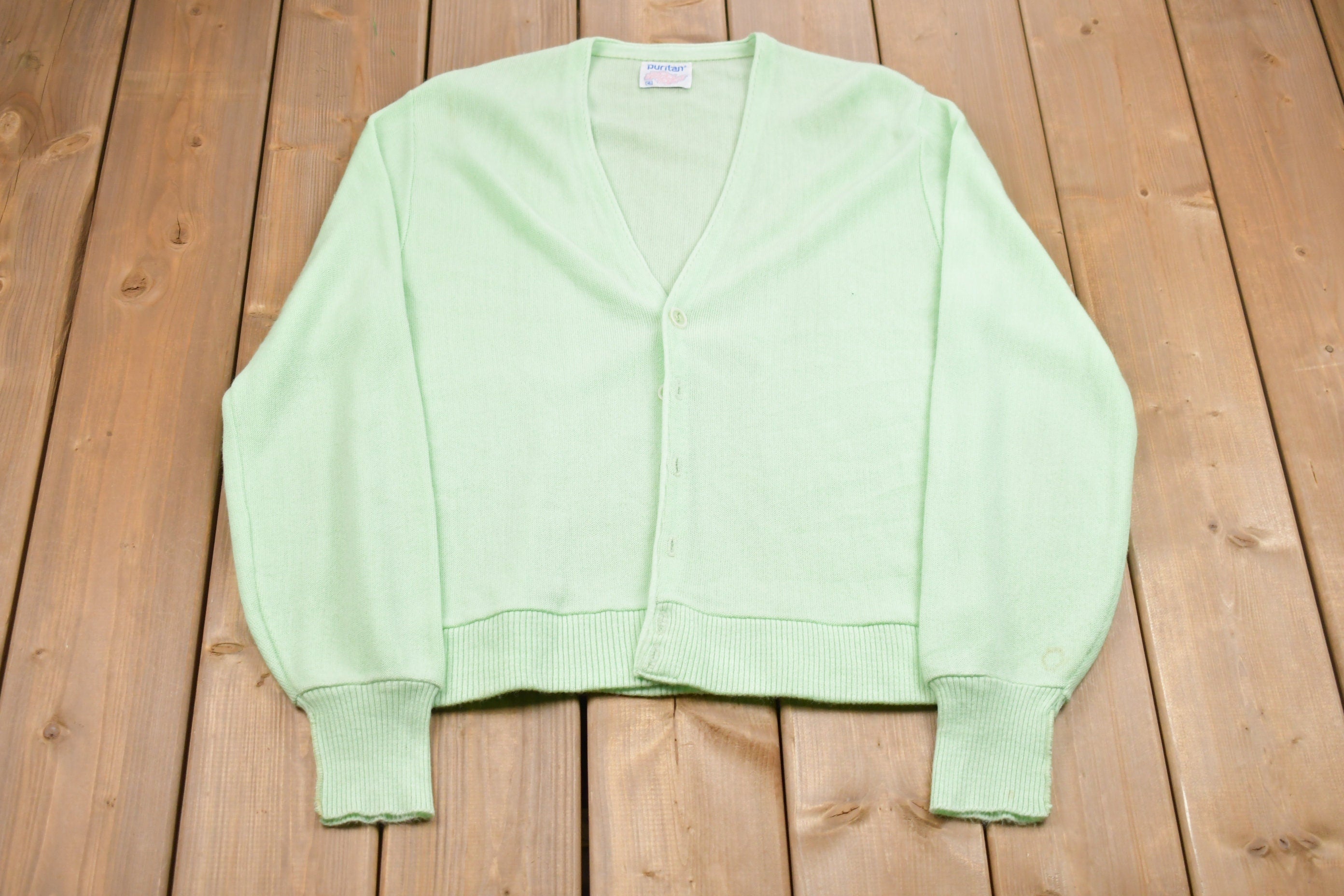 Vintage 1980s Puritan The Sporting Life Wool Cardigan Sweater