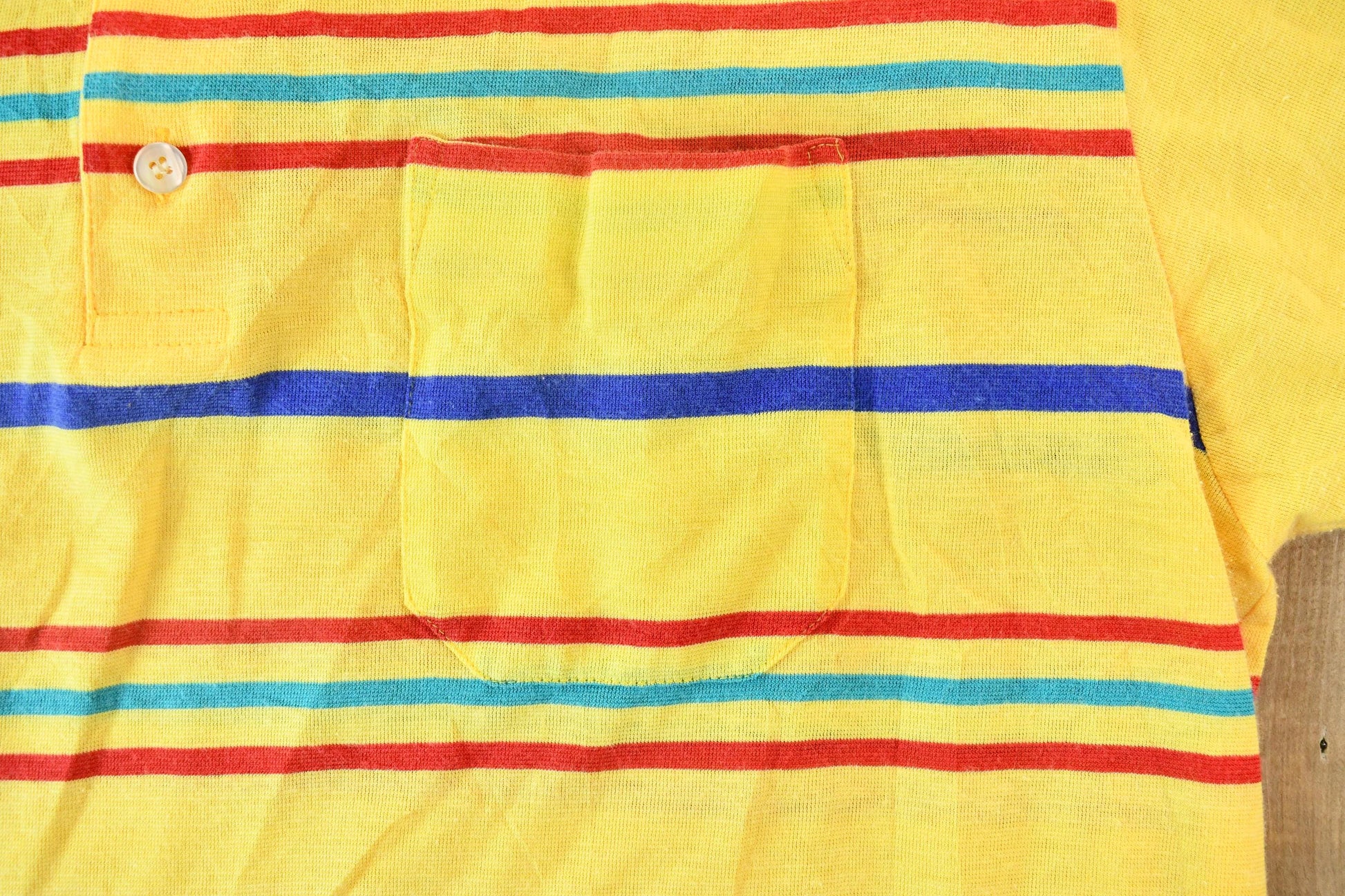 Vintage 1990s Tournament by Arrow Single Stitched Striped Golf Pocket Polo Shirt