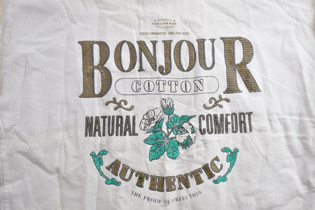 Vintage 1990s Bonjour Cute Crewneck Sweater