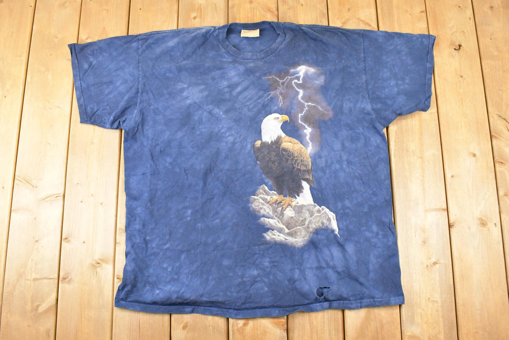 Vintage 1990s The Mountain Bald Eagle Lightning Souvenir T-Shirt Men's XL
