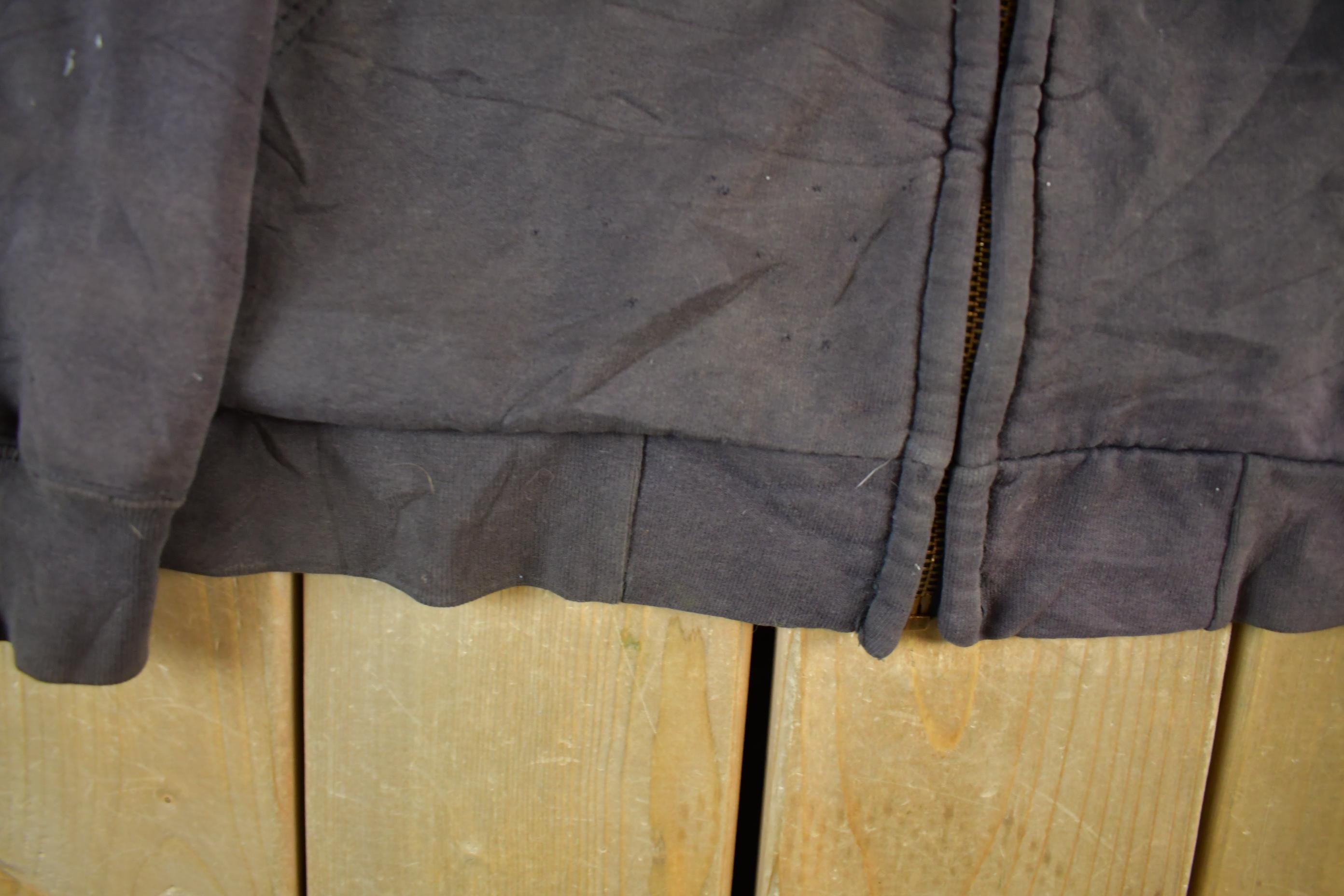 Vintage 1990s Carhartt Zip Up Thermal Hoodie Men's Medium