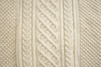 Vintage 1980s Wool Cable Knit Turtle Neck Sweater