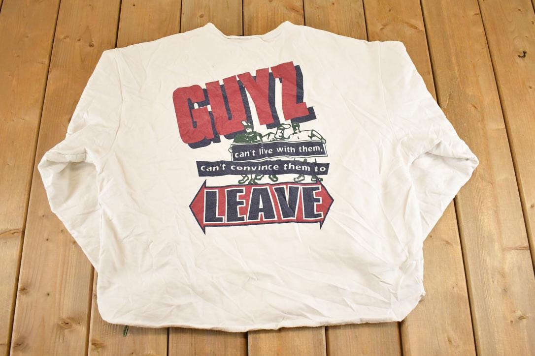Vintage 1990s Guyz USA Souvenir Crewneck Sweatshirt Mens L
