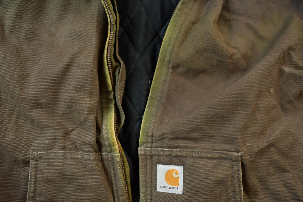 Vintage 1990s Carhartt Hooded Work Jacket Youth XL