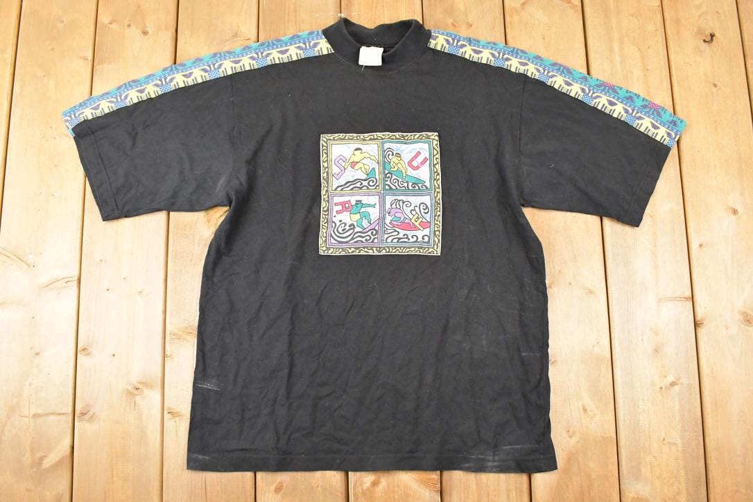 Vintage 1990s Souvenir Surfing Travel T-Shirt Men's M