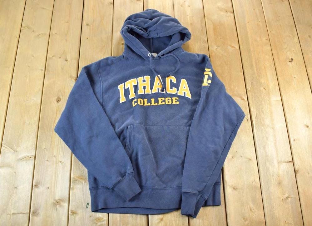 Vintage 1990s Champion Ithaca College Hoodie Sweatshirt