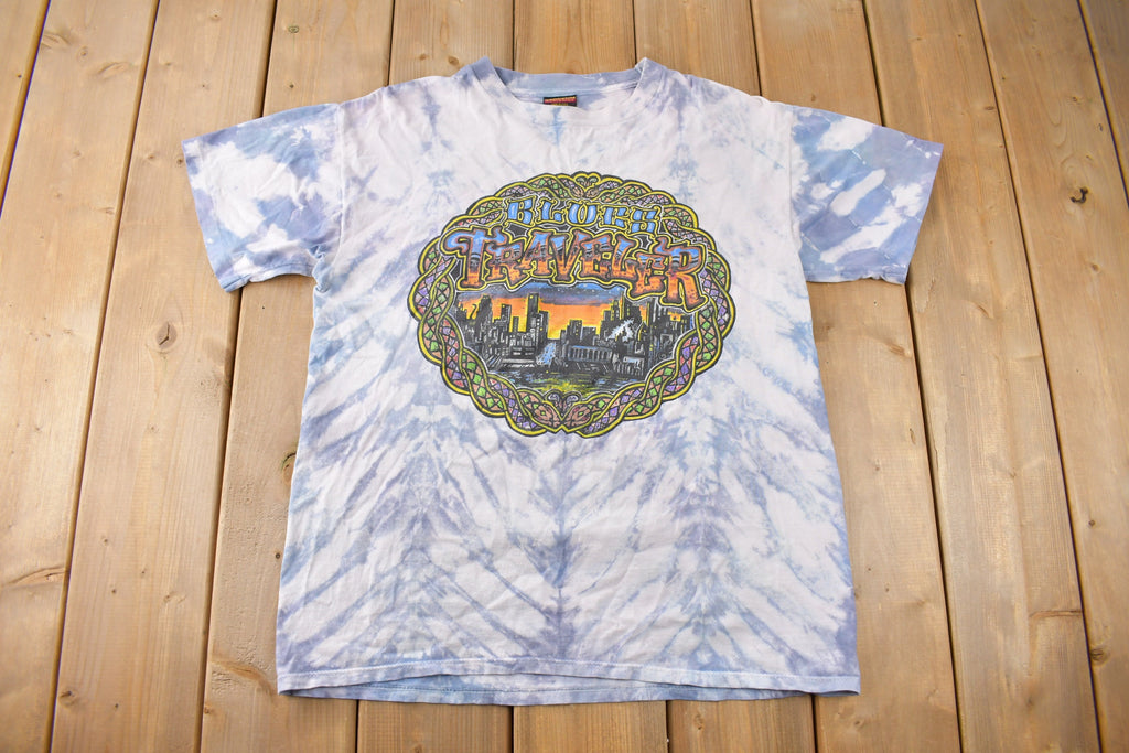 Vintage 1990 Blues Traveler Dropping Some NYC Single Stitch Tie Dye Brockum T Shirt Made in USA