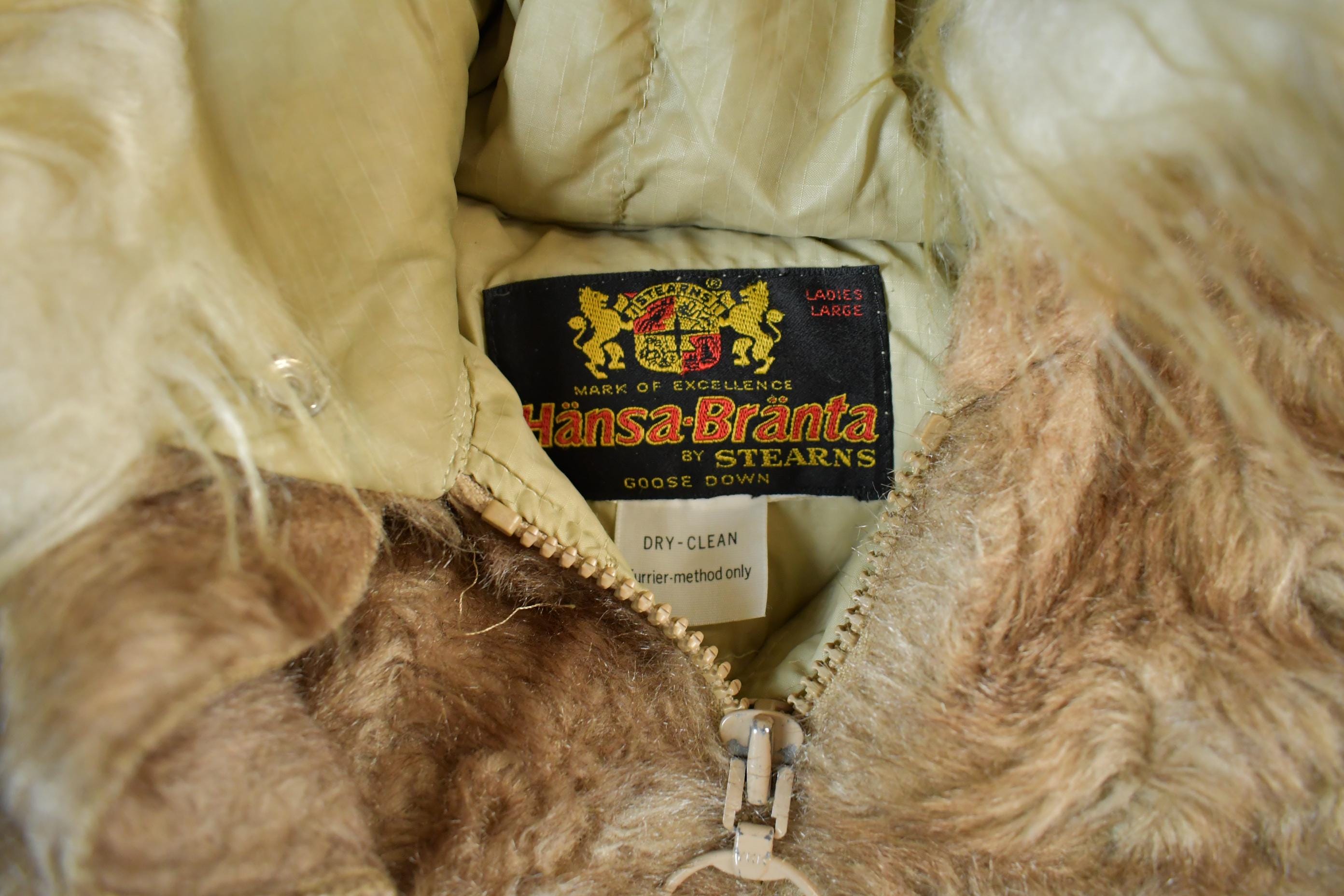 Vintage 1970s Hansa-Branta By Stearns Goose Down Sherpa Eskimo Jacket Women's Large