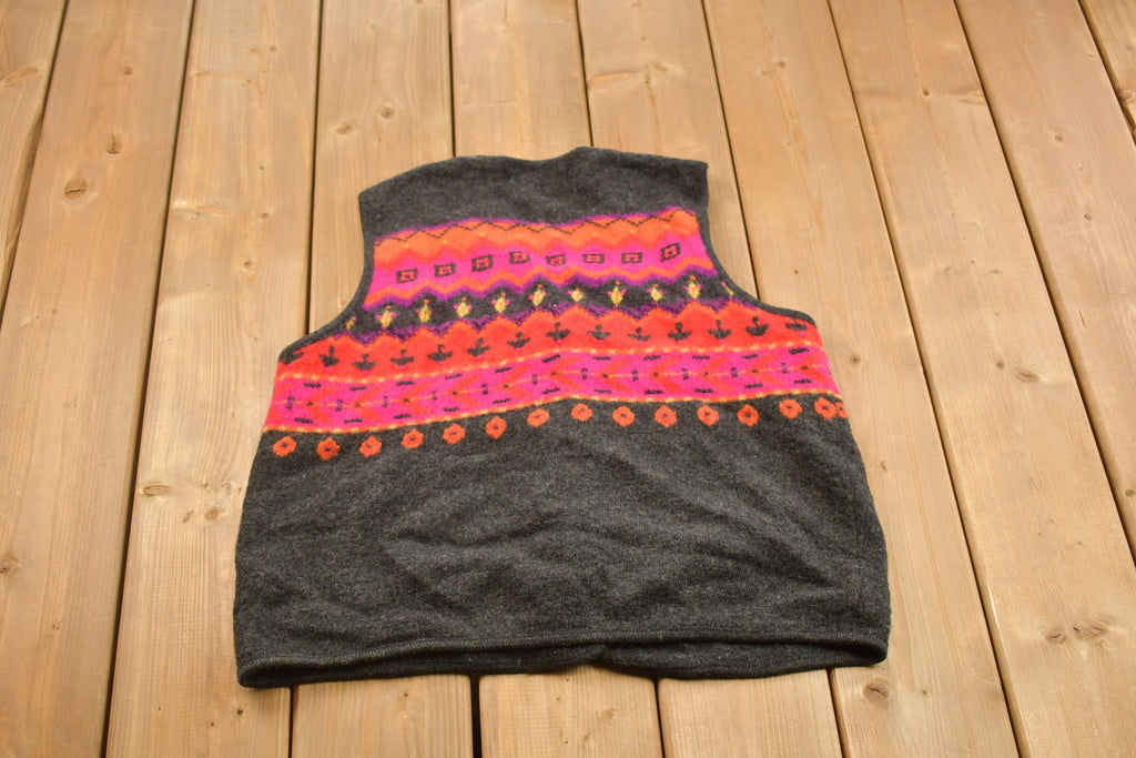 Vintage 1990s Marisa Christina Knitted Cardigan Sweater Vest