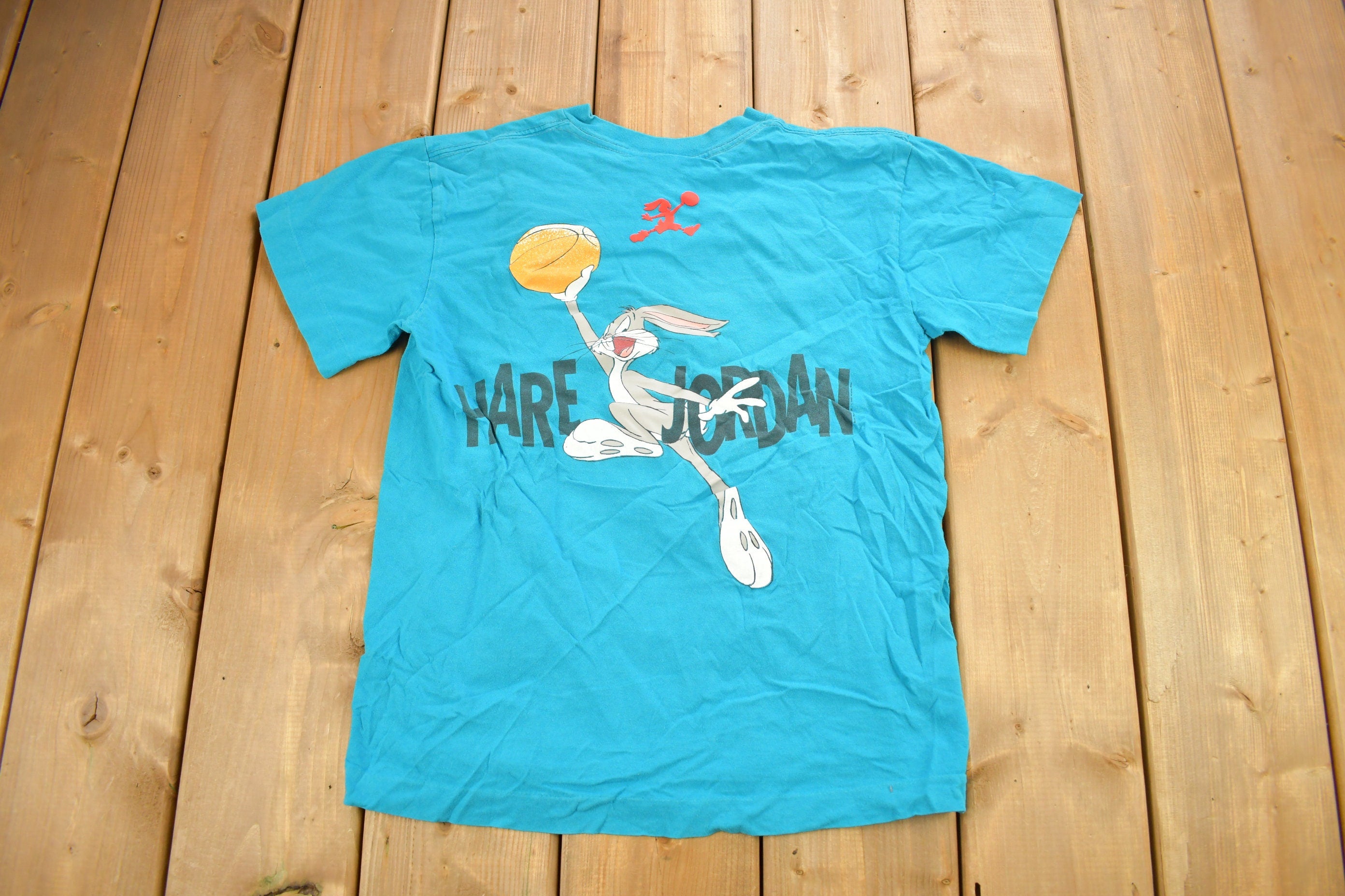 Vintage 1991 Nike Air Jordan Looney Tunes Hare Jordan Graphic T-Shirt