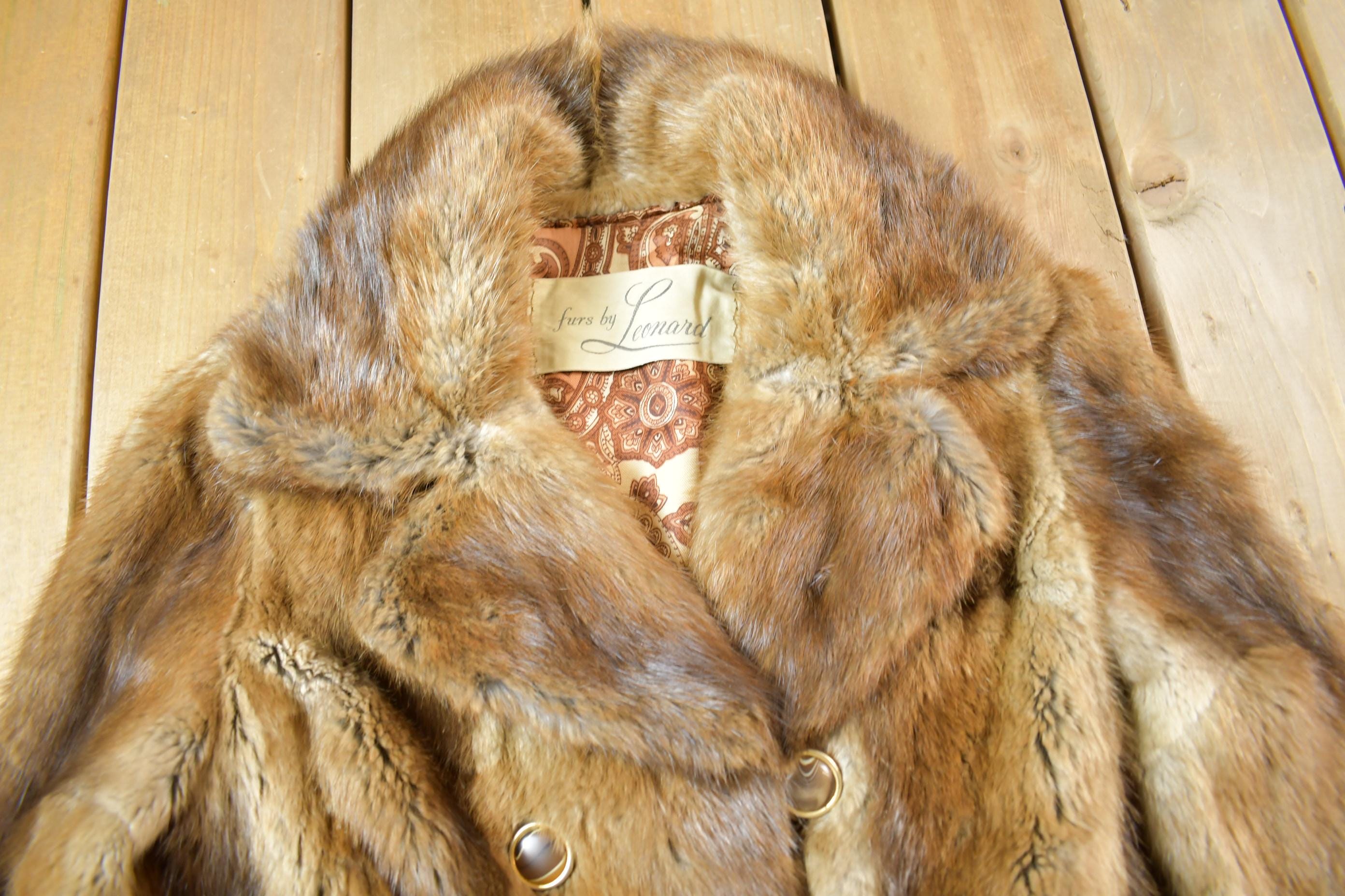 Vintage 1970s Furs By Leonard Coyote Fur Coat