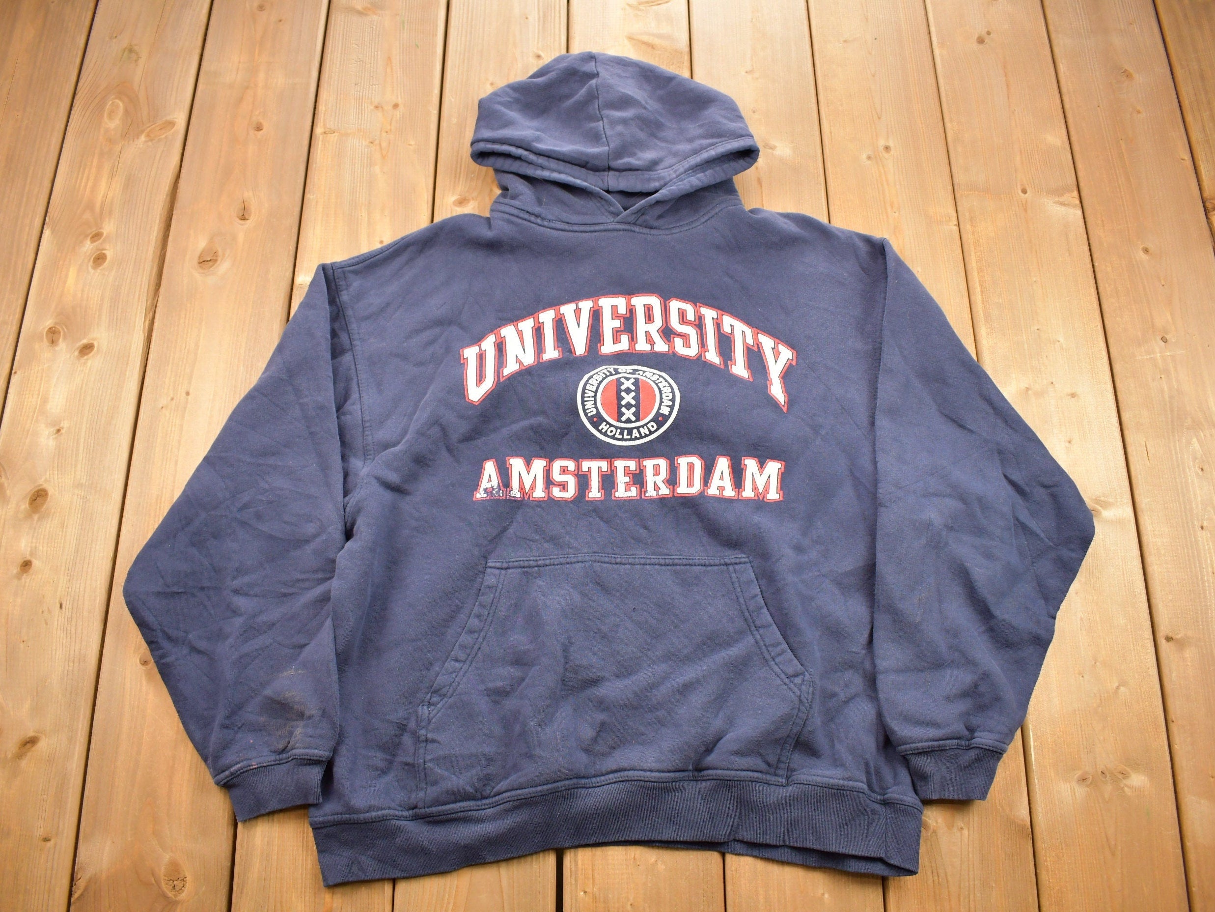 Vintage 1990s University Of Amsterdam Collegiate Hoodie