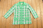 Vintage 1970s Plaid Blazer Jacket