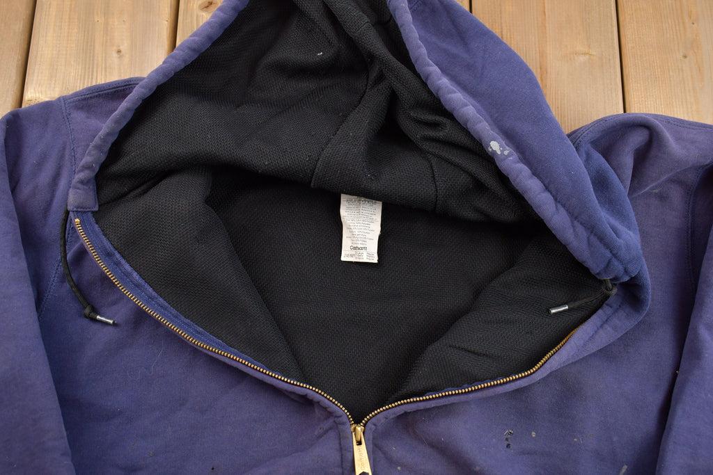 Vintage 1990s Carhartt Thermal Lined Heavy Weight Zip Up Hoodie