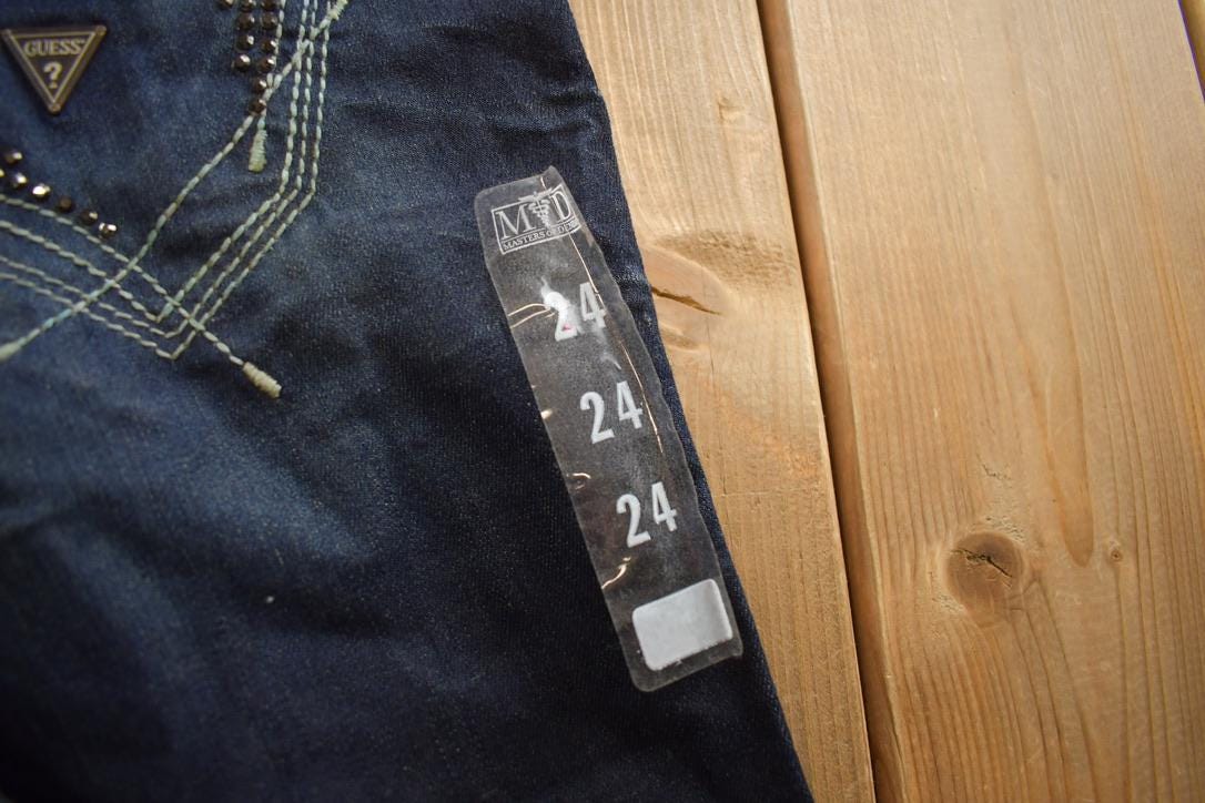 Vintage Y2K Guess Jeans Cowgirl Western Boot Cut Low Rise Jeans Size 24x32