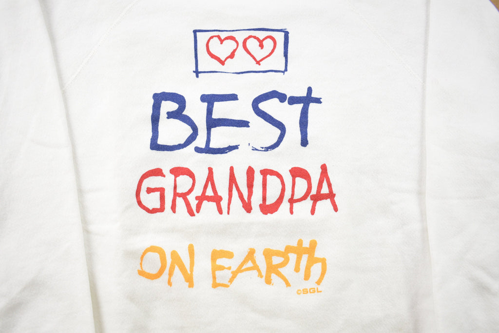 Vintage 1990s Tultex Best Grandpa On Earth Crewneck Sweater