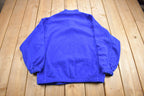 Vintage 1990s Blank Blue Fleece Sweater