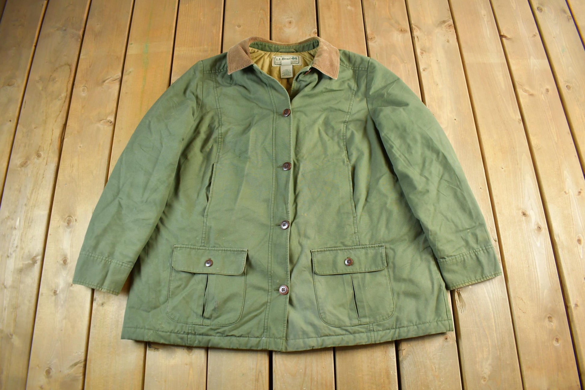 Vintage 2000s L.L Bean Quilt Lined Barn Chore Coat Women's 2XL