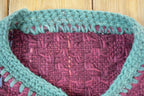Vintage 1990s Hand Knitted 100% Wool Knit Sweater