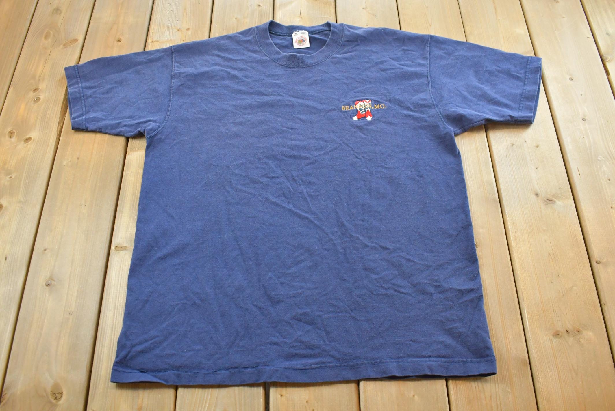 Vintage 1990s Branson Missouri Cowboy Boots Embroidered Graphic T-Shirt Mens XL