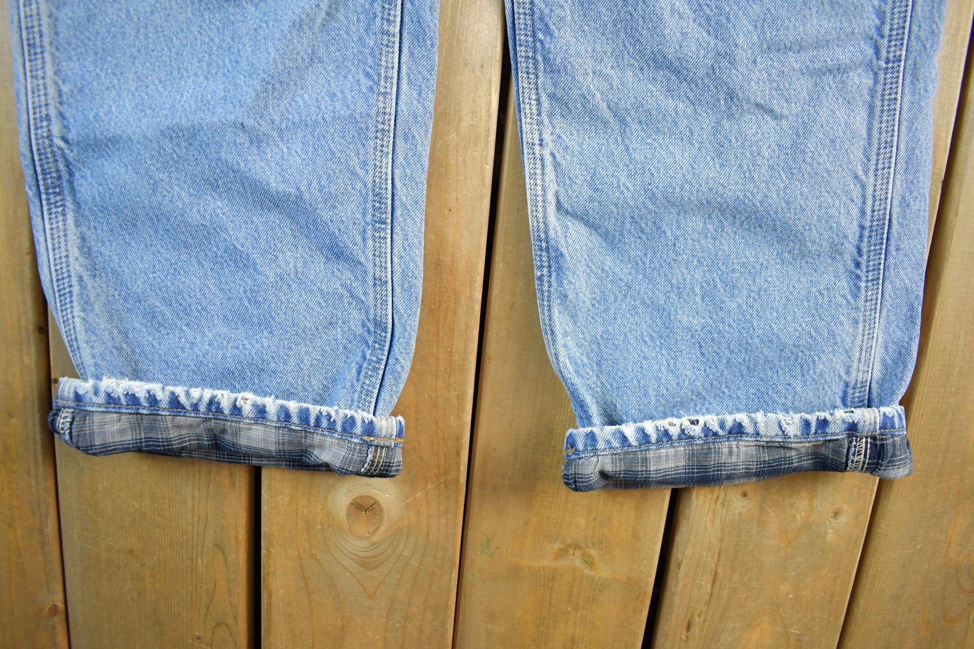 Vintage 2000s Carhartt Flannel Lined Denim Work Jeans Adult 33 x 30