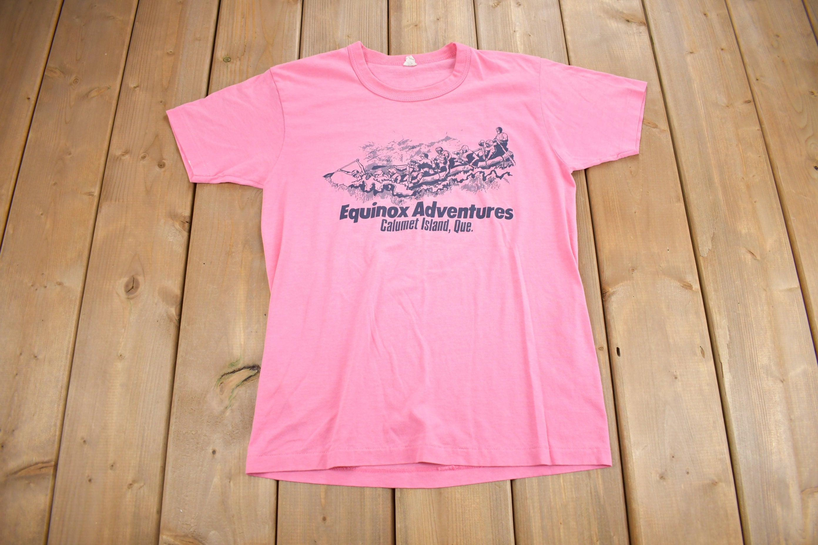 Vintage 1980s Equinox Adventures Calumet Island Que Souvenir T Shirt