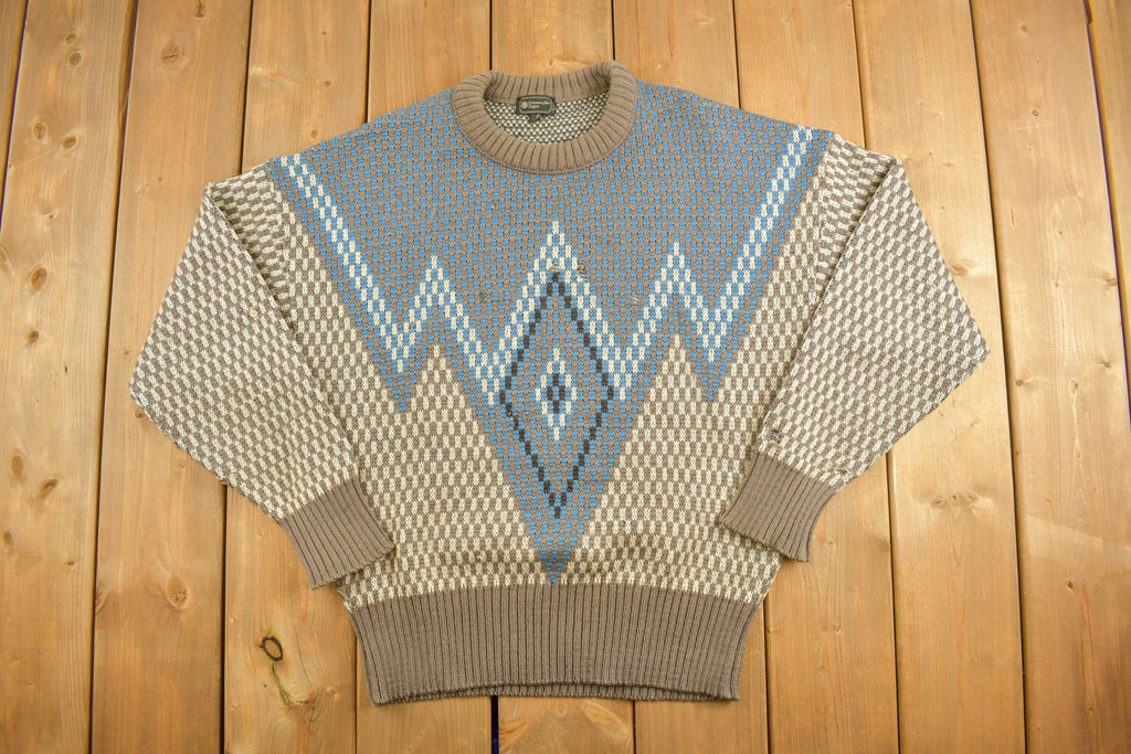 Vintage 1990s Brown Knitted Crewneck Sweater