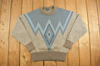 Vintage 1990s Brown Knitted Crewneck Sweater