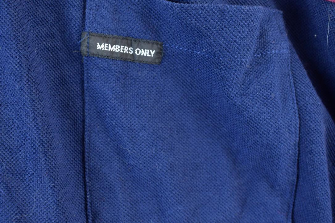 Vintage 1990s Members Only Colour Block Quarter Button Collared Sweatshirt