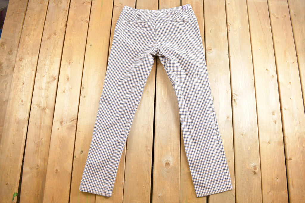 Vintage 1980's Alessandro Gherardeschi Plaid Trousers Size 34 x 33