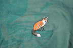 Vintage 1990s Thunderbird Fox Outdoorsman Crewneck Sweatshirt  Embroidered  Nature Sweater  Animal Sweater
