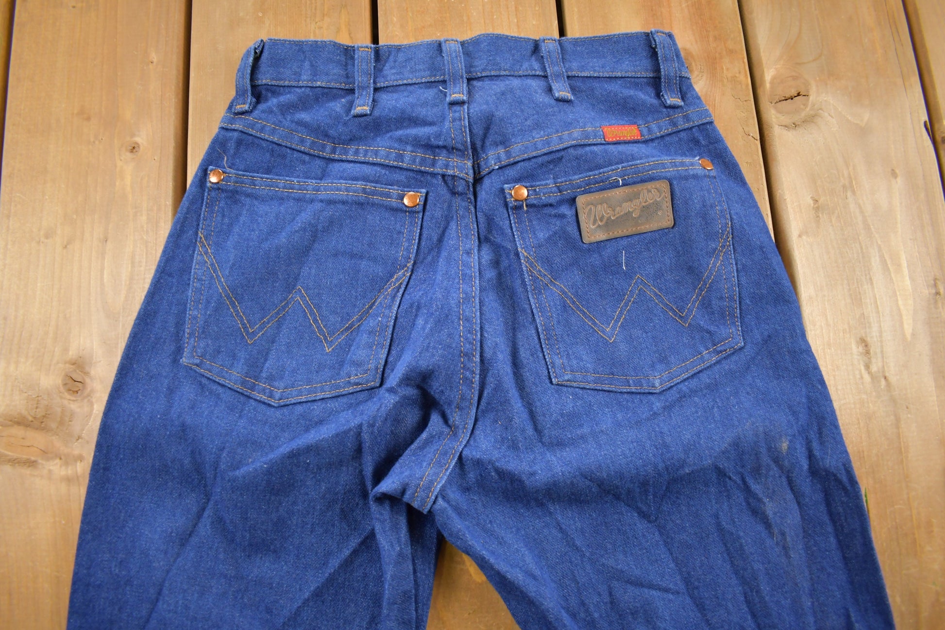 Vintage 1970s Wrangler Western Style Denim Jeans Size 26 x 30