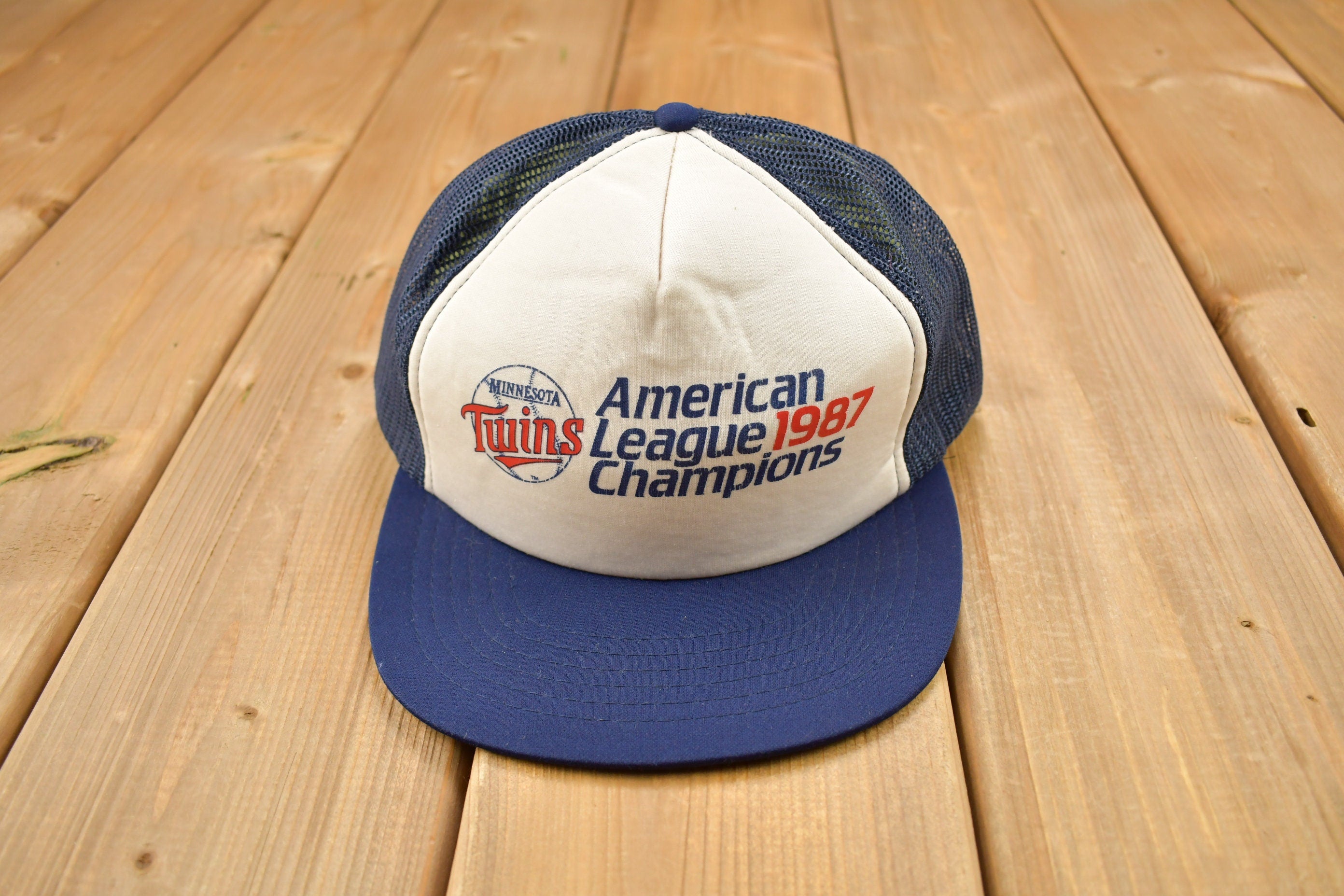 Vintage 1987 Minnesota Twins MLB American Leauge Champions Snap Back Hat