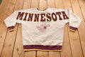 Vintage 1990s Minnesota Gophers University Collegiate Crewneck Sweatshirt Men's Large / Embroidered / NCAA Sweatshirt / Sleeve Spellout