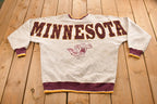 Vintage 1990s Minnesota Gophers University Collegiate Crewneck Sweatshirt Men's Large / Embroidered / NCAA Sweatshirt / Sleeve Spellout