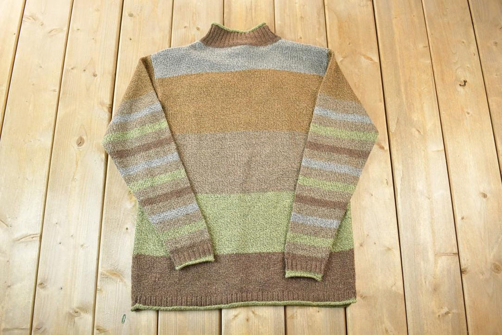 Vintage 1990s Erika And Co Knit Abstract Pattern Crewneck Sweater