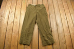 Vintage 1980s Military Green Army Pants Size 32 x 27