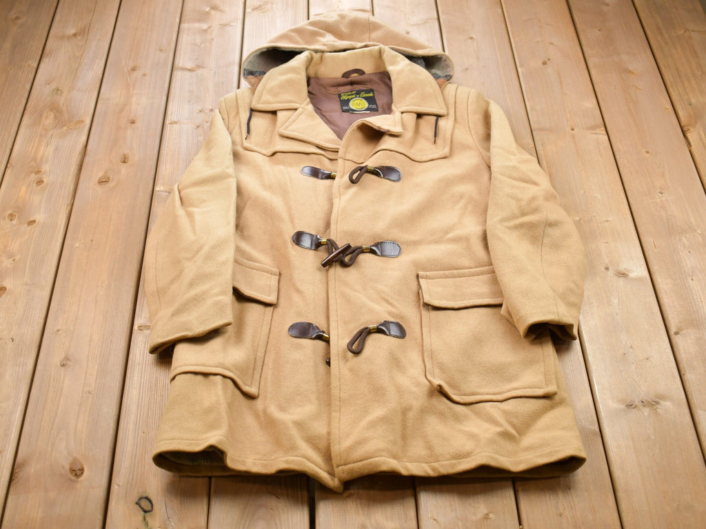 Vintage 1980s Duffle Coat Of Canada 100% Wool Jacket
