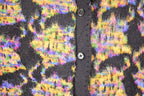 Vintage 1970s Wani Oswal Abstract Wool Knit Cardigan Sweater Women's S