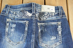 Vintage Y2K Miss Me Bedazzled Low Rise Jeans Size 30 x 31