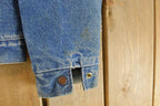 Vintage 1980s Wrangler Western Wear Blanket Lined Denim Jean Jacket Men's M